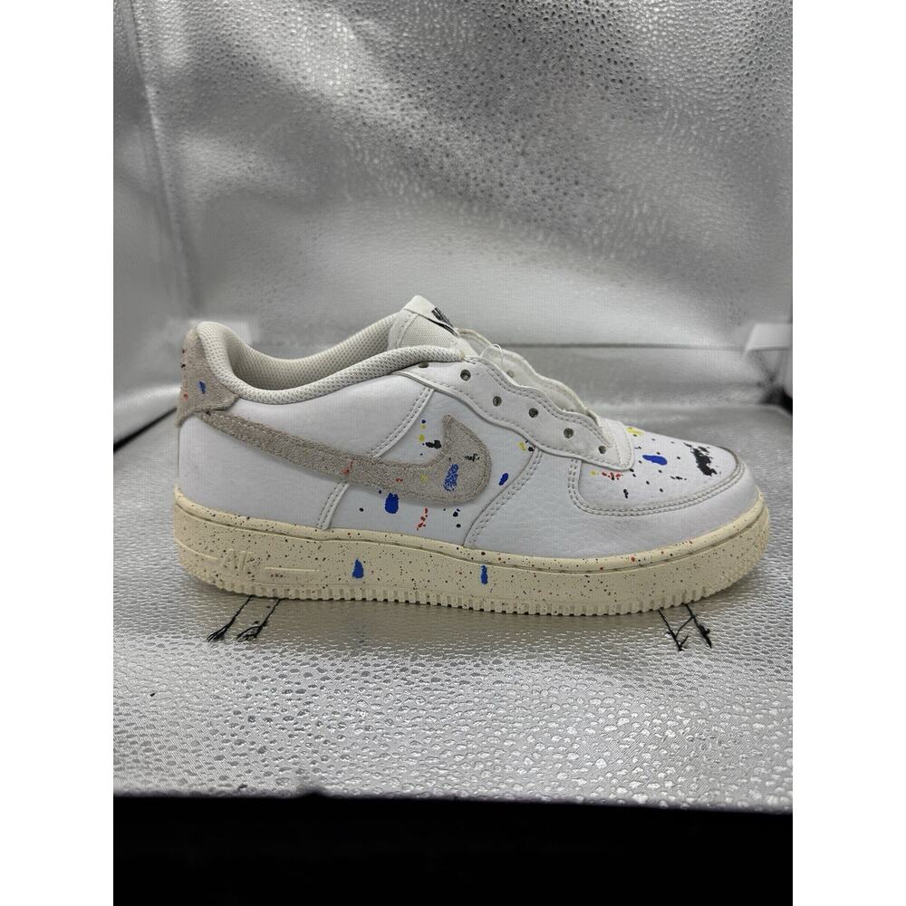 nike air force 1 lv 8 3 gs low paint splatter dj2598-100 size 7y No Laces #2 - Picture 3 of 9